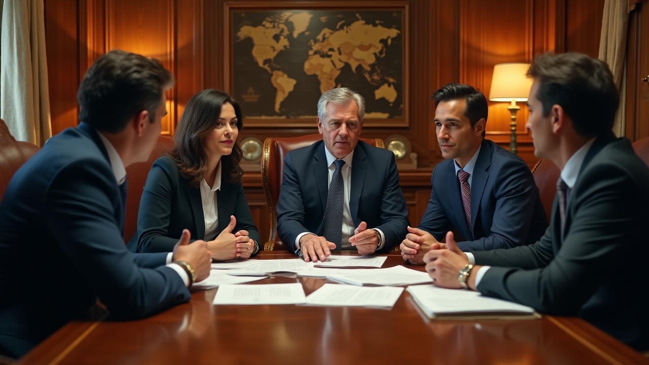 Strategic advisory session between consultants and executives