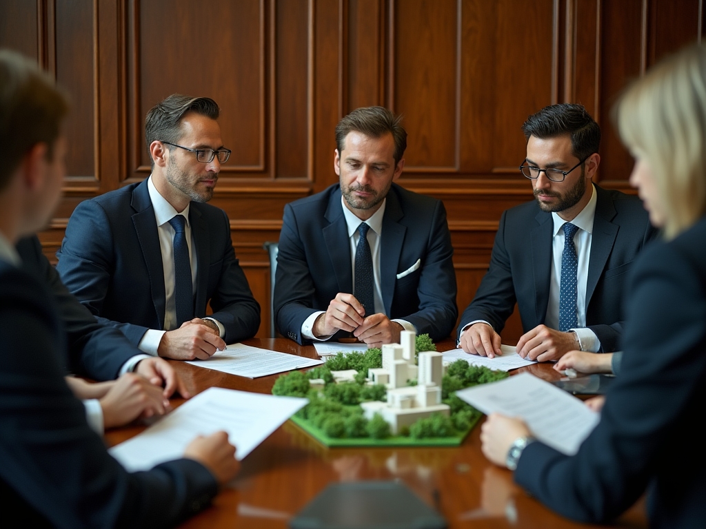 Sustainability committee reviewing ESG compliance documents